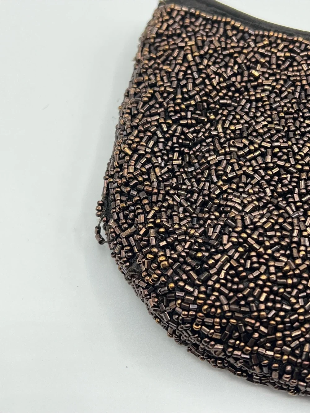 Banana Republic Black/Bronze Beaded Evening Clutch Bag
